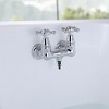 Sumerain Wall Mount Tub Faucet Vintage Leg Tub Filler High Flow Chrome with High Flow - 2 of 4