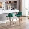 SKRAN 26 Inch Velvet Upholstered Counter Height Barstool, With Back  And Metal Frame, Modern Design for Kitchen, Home Bar, Dining Room - 2 of 4