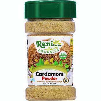 Organic Cardamom (Elachi) Ground - 3oz (85g) - Rani Brand Authentic Indian Products