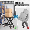 Hydraulic Lift Table, 1100 Lbs Hydraulic Table Cart, Single Scissor Lift Cart 35.4" Lifting Height with 4 Wheels & Non-Slip Pad for Material Handling - 2 of 4