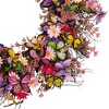 Northlight Butterflies and Daisies Floral Spring Wreath - 22" - 3 of 4