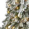 4ft. Flocked Grand Alpine Artificial Christmas Tree with 100 Clear Lights & 361 Branches on Trunk – Compact Winter X-Mas Accent - 3 of 4