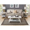 Athens Contemporary Wood Shelf Coffee Table Set in White Finish - 2 of 4
