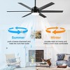 Airsurfer 65" Black Color-Changing LED Chandelier Ceiling Fan, Black with Plywood Blades, 6-Blade, Remote Included - 3 of 4