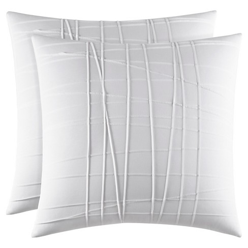 Variegated Pleats 2 Piece Euro Sham Set Euro White City Scene Target