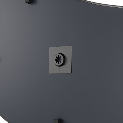 24" x 36" Abstract Shaped Metallic Wall Accent Mirror