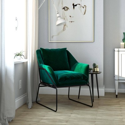 Alisa Accent Chair Green Velvet Room Joy by Room Joy