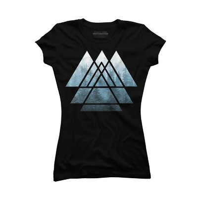 Junior's Design By Humans Misty Forest Sacred Geometry By Maryedenoa T-Shirt