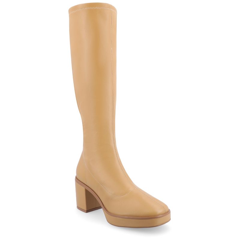 Journee Collection Wide Width Wide Calf Womens Alondra Tru Comfort Foam Platform Square Toe Boots, 1 of 9