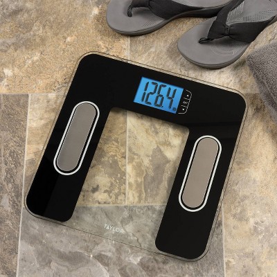 Black and White Digital Body Analysis Scale with LCD Display