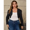 Women Plus Size Open Front Cardigan 3/4 Sleeve Cropped Bolero Shrug Cardigan Sweater - 4 of 4