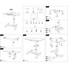27.2-35.4" Foldable Standing Desk with Wheels, Height Mobile Overbed Tables, Black Metal Frame Portable Laptop Desk Bedroom Aids Hospital Bed Table - 4 of 4