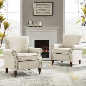 Set of 2 Cythnus Armchair with Removable Cushions | ARTFUL LIVING DESIGN - 1 of 4