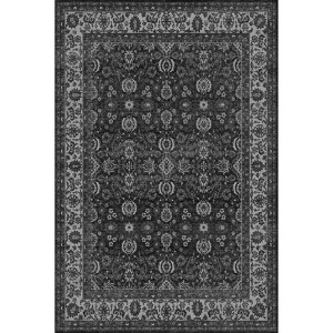 Vintage Boho Distressed Area Rug Floral Oriental Print Ultra Thin Machine Washable Low Pile & Non Slip for Living Room Bedroom High Traffic Zones - 1 of 1