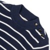 Hope & Henry Girls'  Long Sleeve Mock Neck Sweater with Gold Buttons, Infant - 2 of 4