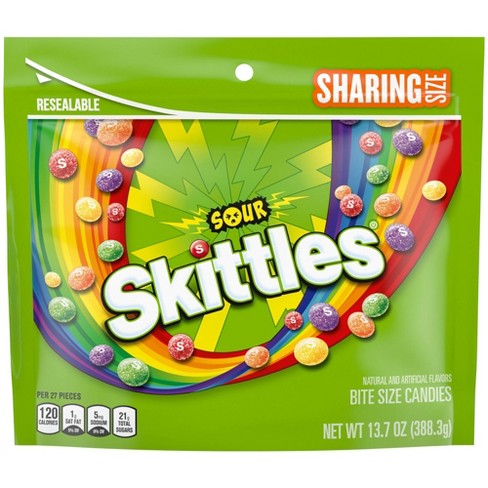 Mars Skittles Chewy Sours Sharing Stand-up Pouch 13.7oz : Target