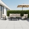YOOCOZZ Outdoor Weatherproof Curved Steel Multi-Seat Sofa Set with Coffee Table - 2 of 4
