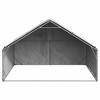 vidaXL Outdoor Dog Kennel Silver High zinc galvanized steel - 3 of 4