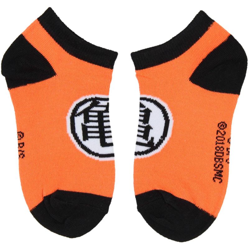 Dragon Ball Z Boys' Socks Goku Kame Symbols 4 Pairs Kids Ankle No Show Socks Multicoloured, 2 of 6