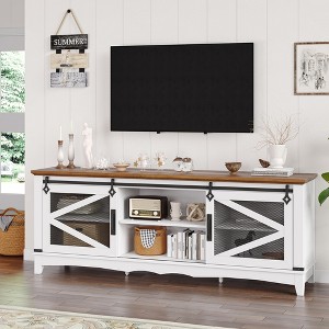 Farmhouse TV Stand for 65+ Inch TV Entertainment Center TV Media Console Cabinet - 1 of 4