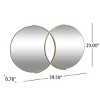Hallway Decorative Mirrors Gold Framed Mirror Entryway Mirror Overlapping Round Wall Mirror Oval Mirrors Half Moon Mirror-The Pop Home - 4 of 4
