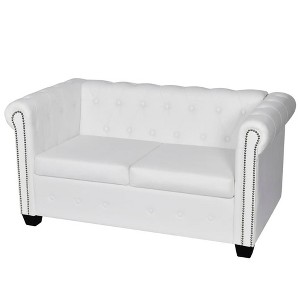 vidaXL Sofa Chesterfield Loveseat Settee for Living Room Artificial Leather - 1 of 4