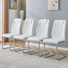 NicBex Modern Comfy Dining Chairs Set, Thickened Faux Leather Backrest, Scratch-Resistant Metal Legs for Kitchen/Office/Bedroom - 4 of 4