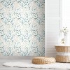 RoomMates Floral Sprig Peel and Stick Wallpaper Blue: Removable Vinyl, Self-Adhesive, Modern Botanical Pattern, 28.2 Sq Ft Coverage - 3 of 4
