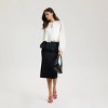 Women's Bubble Peplum Pencil Skirt - A New Day™ Black - 4 of 4