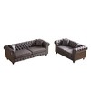 CAVINAS Loveseat Sofa with Button Design and Cushions for Bedroom, Chesterfield Sofa with Rolled Arms, Tech Fabric Vintage Couches for Living Room - 2 of 4