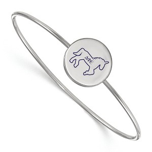 Black Bow Jewelry Sterling Silver Delta Phi Epsilon Greek Life Bangle Bracelet 6 Inch - 1 of 3