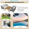 YOOCOZZ 4 Pieces Woven Rope Patio Furniture Set with Loveseat and Cushions - 4 of 4