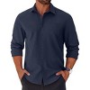 COOFANDY Mens Long Sleeve Button Down Shirts Casual Untucked Shirts for Men Dress Shirts Beach Wedding Shirts - 4 of 4