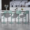 Okak Set of 2 Swivel Adjustable Height Bar Stools with Sturdy Large Base,Armless Leather Counter Chairs for Dining Rooms - 4 of 4