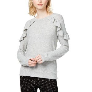 maison Jules Womens Ruffled Sweatshirt - 1 of 1