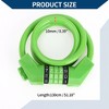 Unique Bargains Extended Bicycle Padlock Cable Lock Resettable 5 Digit Bike Lock Green 51.18" 1 Set - 4 of 4