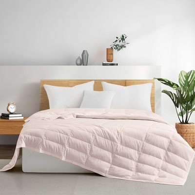 Puredown Ultra-Lightweight White Down Blanket, Soft Bed Cover For All Season