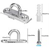 LunaLulinlk 6pcs Ceiling Hooks 304 Stainless Steel Pad Anchor Heavy Duty Ceiling Light Hook M5 Wall Mount Ceiling Plant Hangers with Screws - 2 of 4