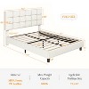 Yaheetech Upholstered Platform Bed Frame with Tufted Height Adjustable Headboard - 3 of 4