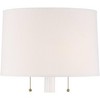 Possini Euro Design Natalia Country Cottage Table Lamp 27" Tall White Glaze Floral Ceramic with Table Top Dimmer Fabric Shade for Bedroom Living Room - 3 of 4