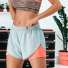 Anna-Kaci Active Women's Sport Running Shorts 2 in 1 with Pockets Athletic Fitted -X Large, Blue - 3 of 4