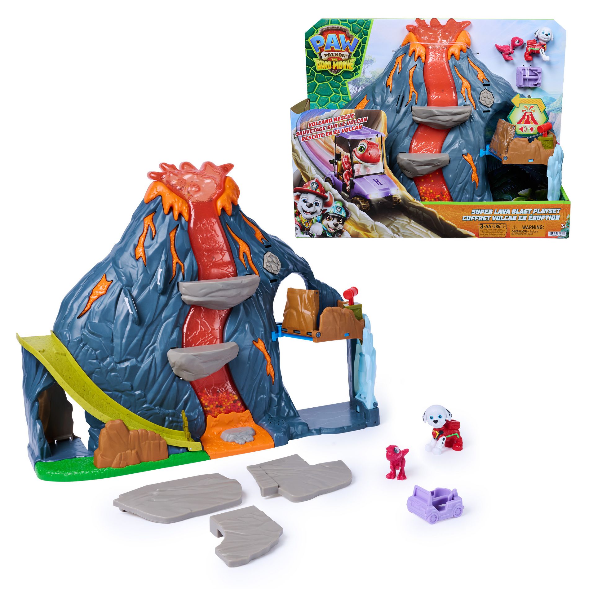 PAW Patrol: The Dino Movie Super Lava Blast Volcano Playset