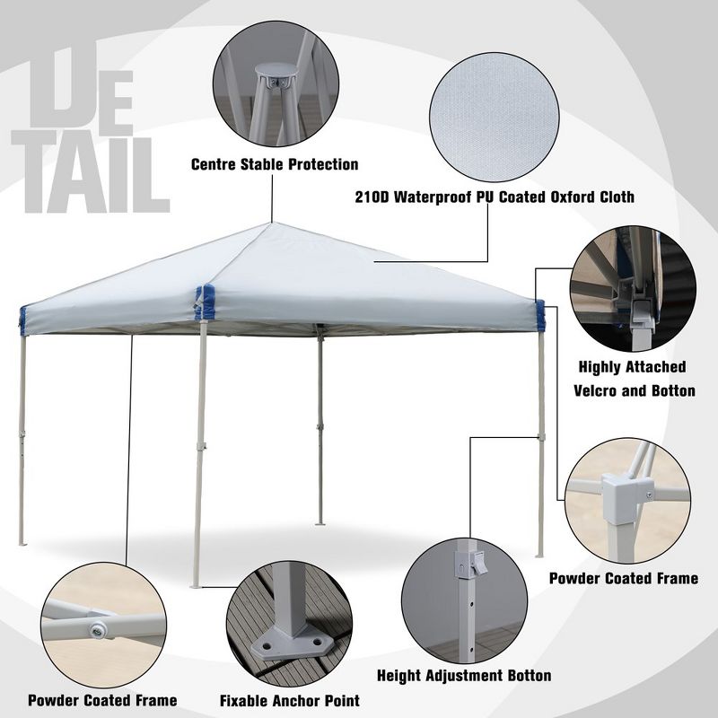 Aoodor Pop Up Canopy Tent with Roller Bag, Portable Instant Shade Canopy, 4 of 8