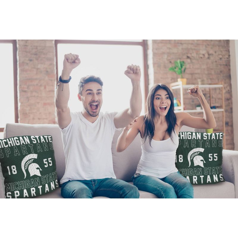 NCAA Michigan State Spartans Stacked Woven Pillow, 3 of 4
