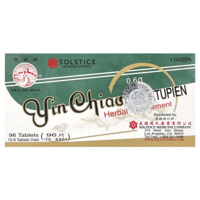 Great Wall Brand Yin Chiao Chieh Tu Pien, 12 Vitals, 8 Tablets Each