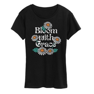 Women's - Instant Message - Bloom With Grace Short Sleeve Graphic T-Shirt - 1 of 4