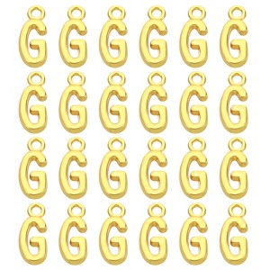 Unique Bargains Metal Bulk Elegant DIY Crafts Jewelry Making Initial Pendants 50 Pcs - 1 of 4