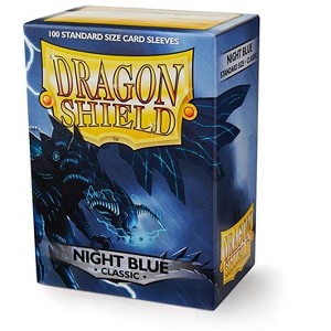 Dragon Shield 10 Packs Dragon Shield Classic Night Blue Standard Size 100 ct Card Sleeves Display Case - 1 of 3