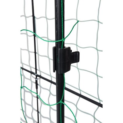 Titan A-Frame Black Metal Garden Trellis with Nylon Netting