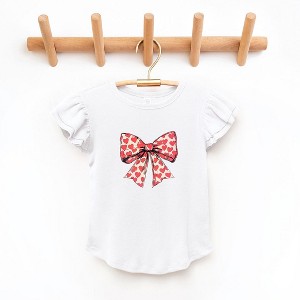 The Juniper Shop Coquette Hearts Toddler Flutter Sleeve Tee - 1 of 3